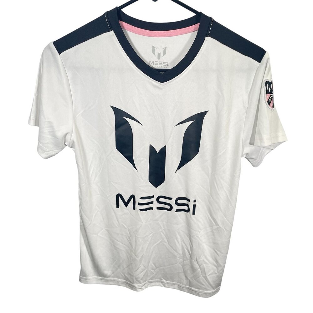 Messi Collection Soccer Jersey Youth Large InterMiami Colorway SS White #10